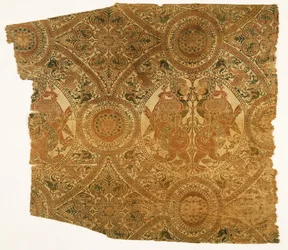 Fragment mit ringenden Löwen und Harpyien